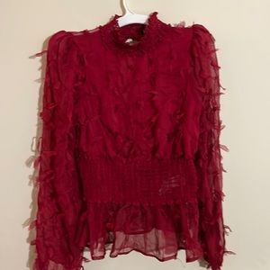 Zara red blouse
